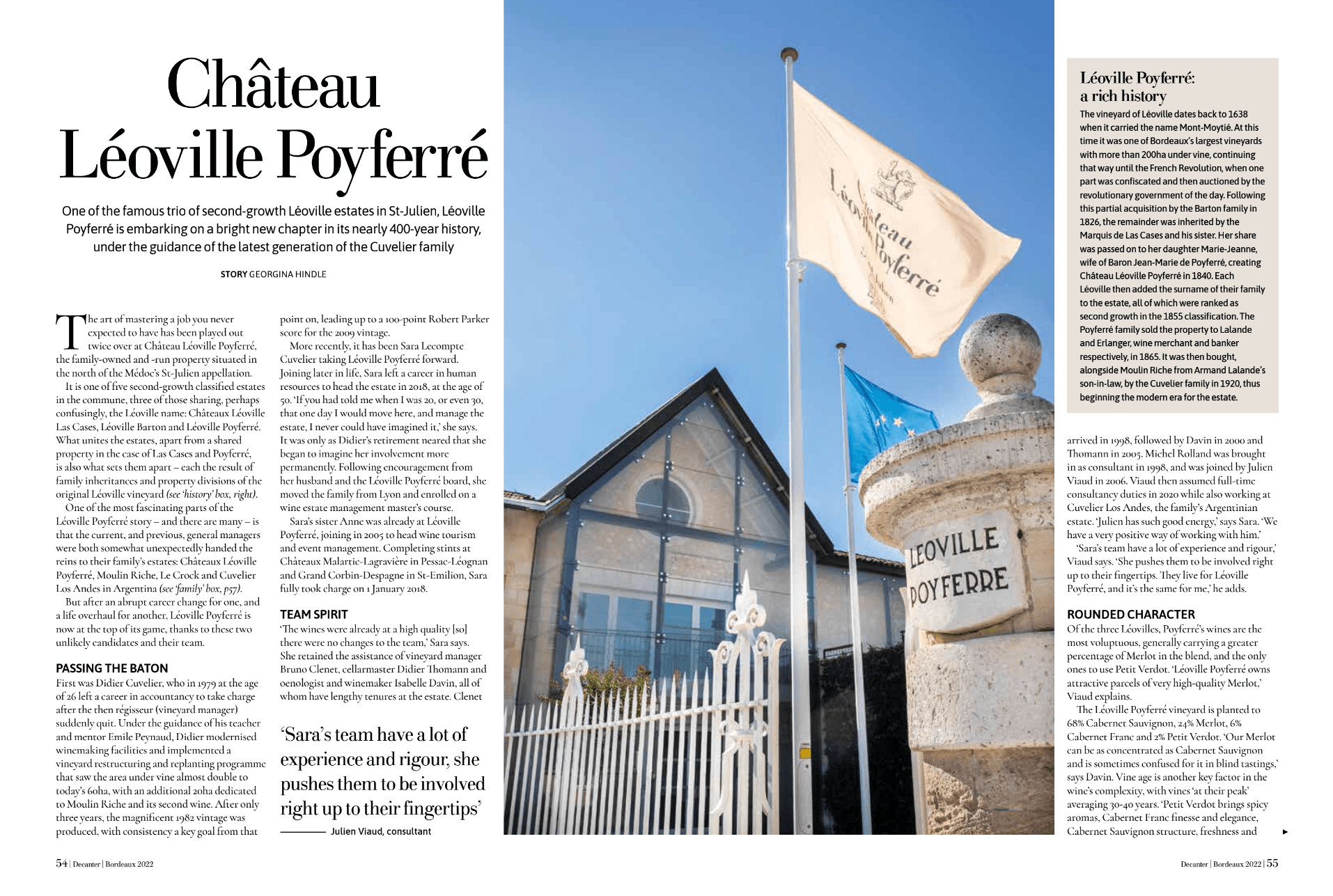 龙博菲酒庄出现在《品醇客》杂志 “波尔多2022”专题中 - Léoville Poyferré